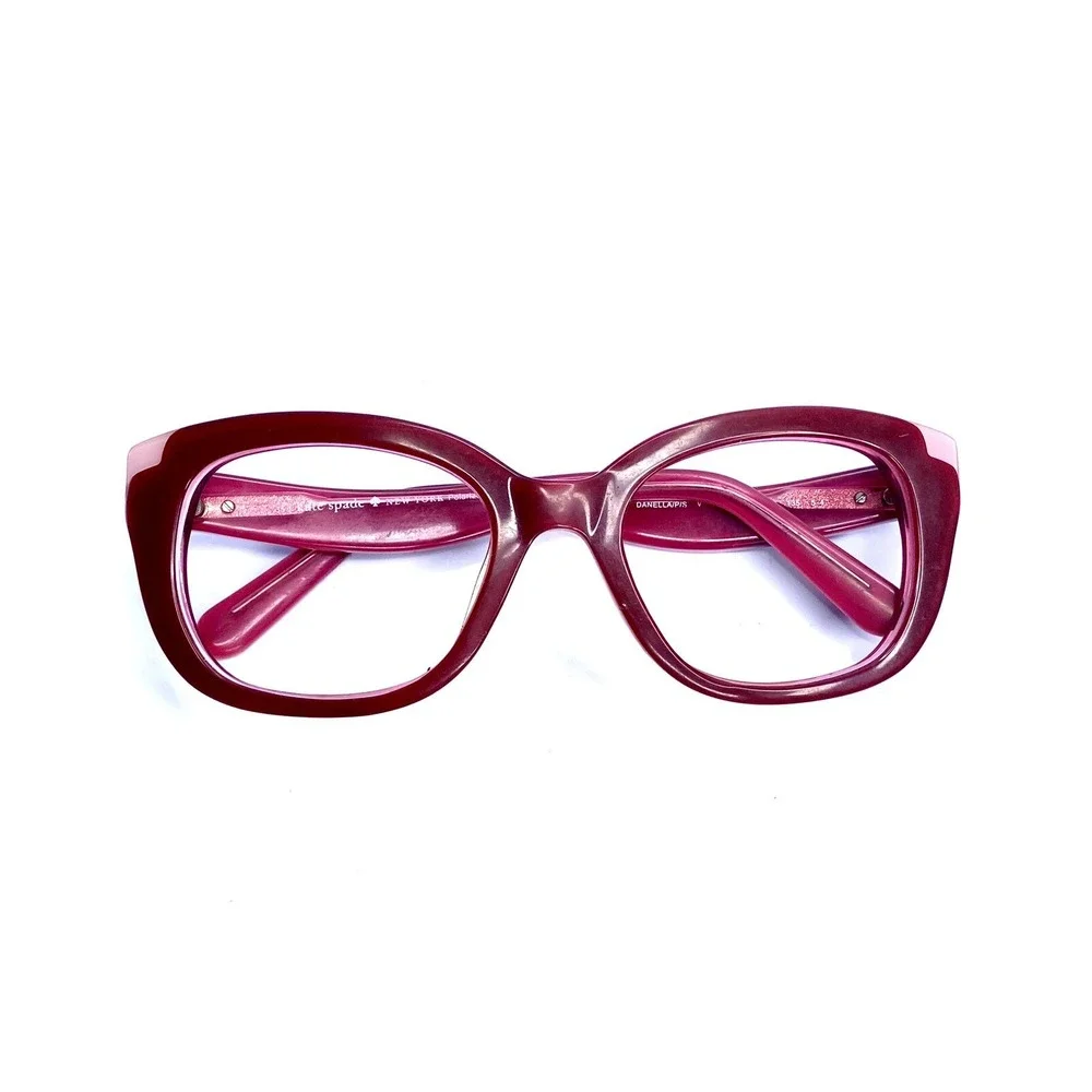 Kate Spade Magenta Red Cat Eye Eyeglasses M Danella/P/S W75P WR 50/20 135 5-4